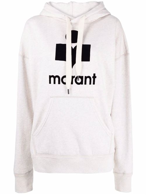 Ecru cotton blend logo sweatshirt MARANT ETOILE | SW0001FAA1M07E23EC